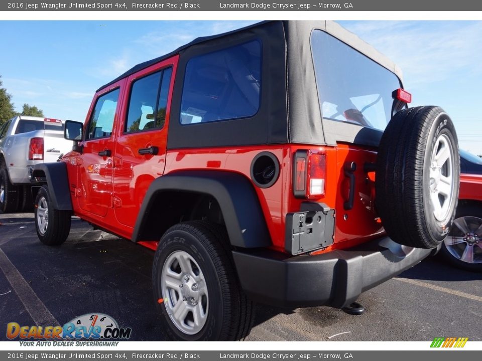 2016 Jeep Wrangler Unlimited Sport 4x4 Firecracker Red / Black Photo #2