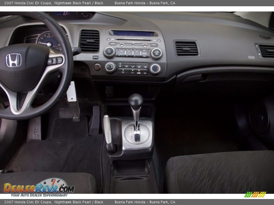 2007 Honda Civic EX Coupe Nighthawk Black Pearl / Black Photo #5