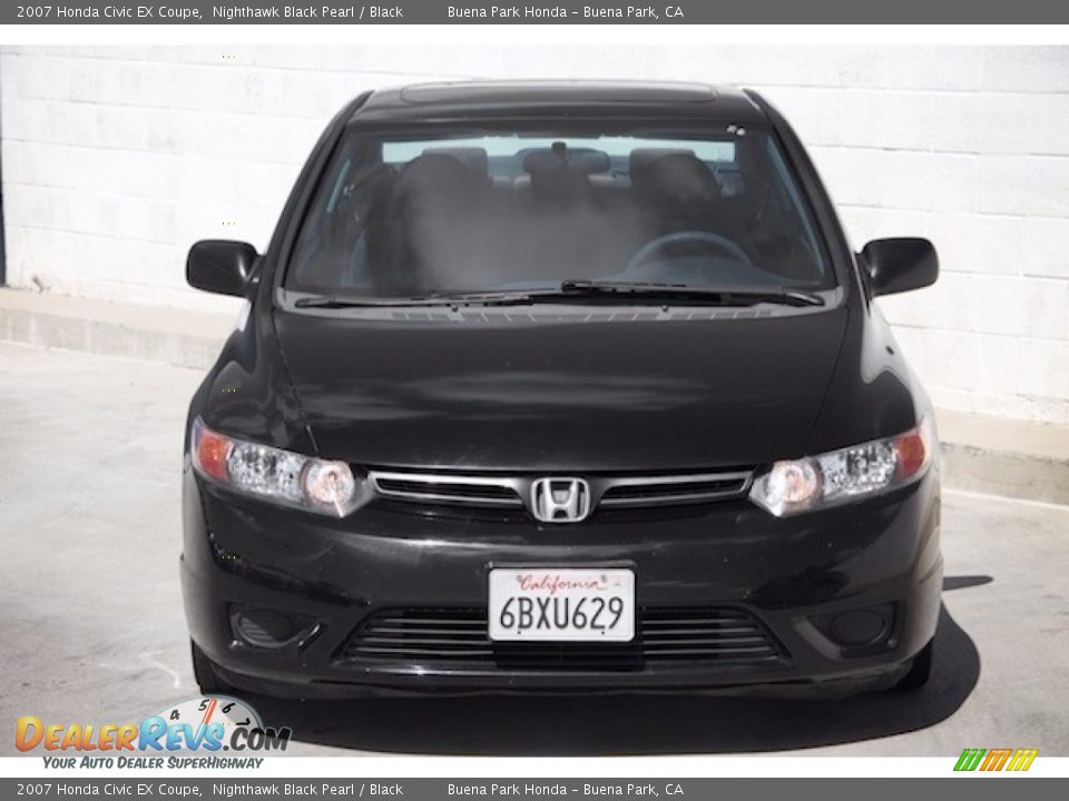 2007 Honda Civic EX Coupe Nighthawk Black Pearl / Black Photo #7