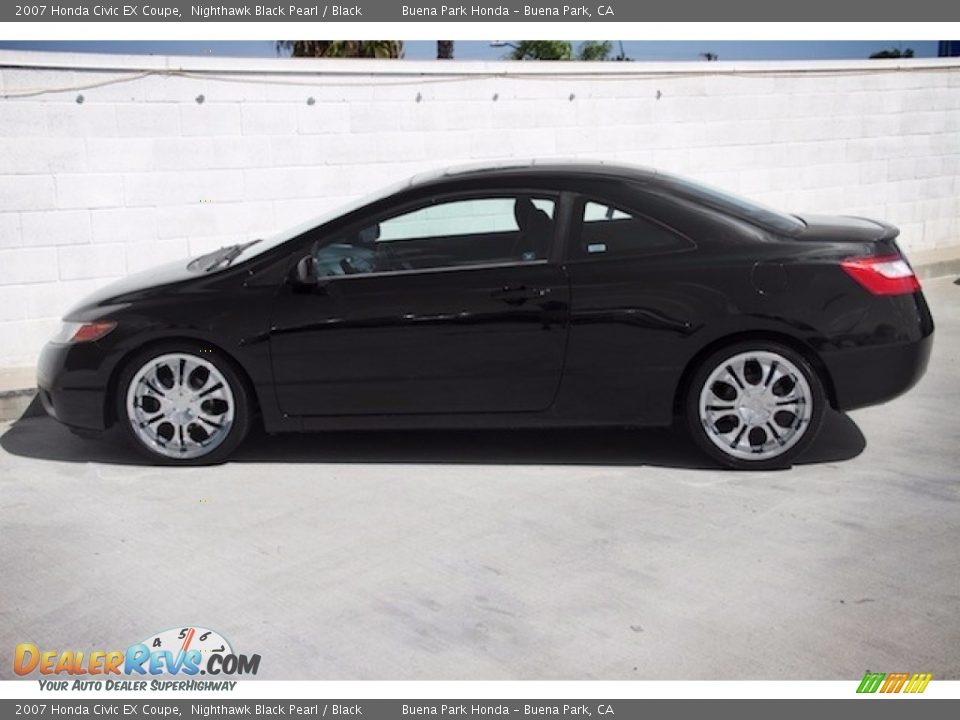 2007 Honda Civic EX Coupe Nighthawk Black Pearl / Black Photo #10