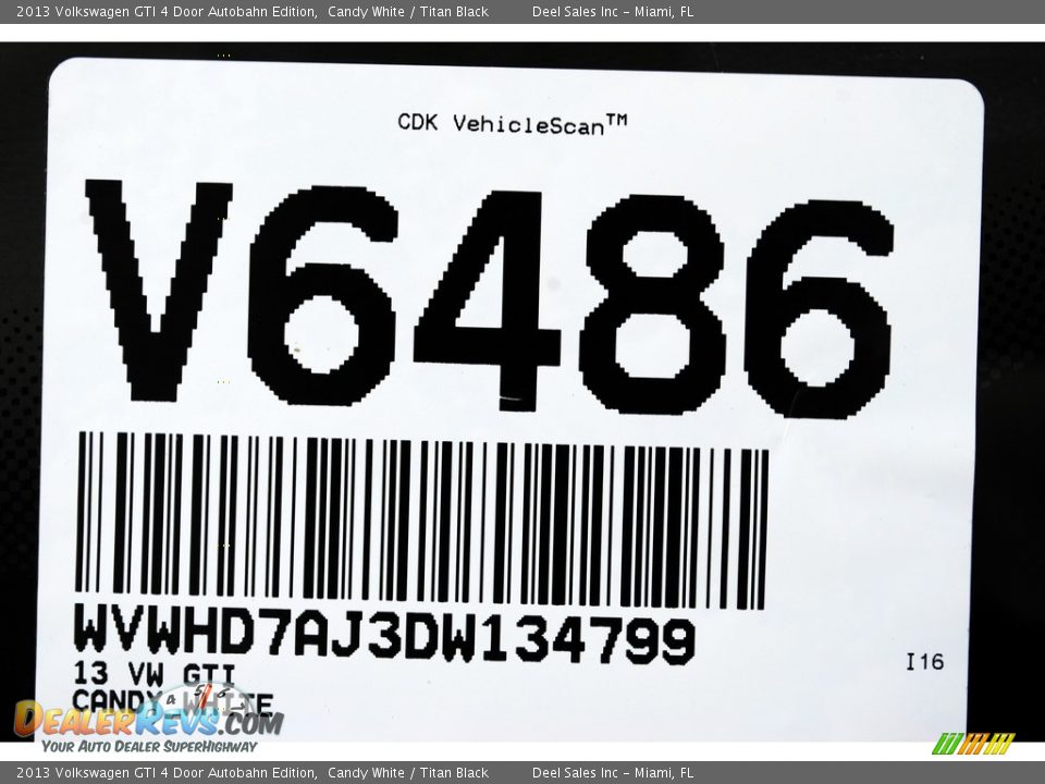 2013 Volkswagen GTI 4 Door Autobahn Edition Candy White / Titan Black Photo #20