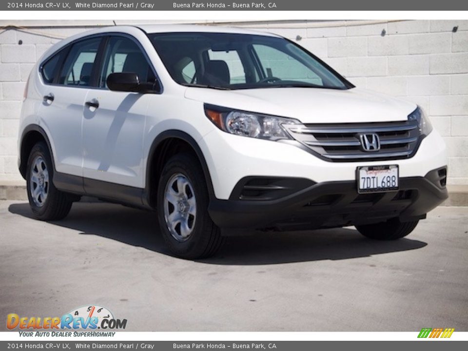 2014 Honda CR-V LX White Diamond Pearl / Gray Photo #1