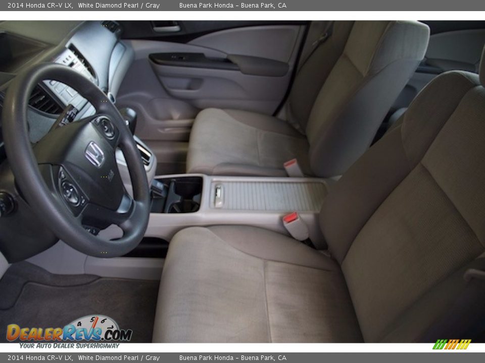 2014 Honda CR-V LX White Diamond Pearl / Gray Photo #3