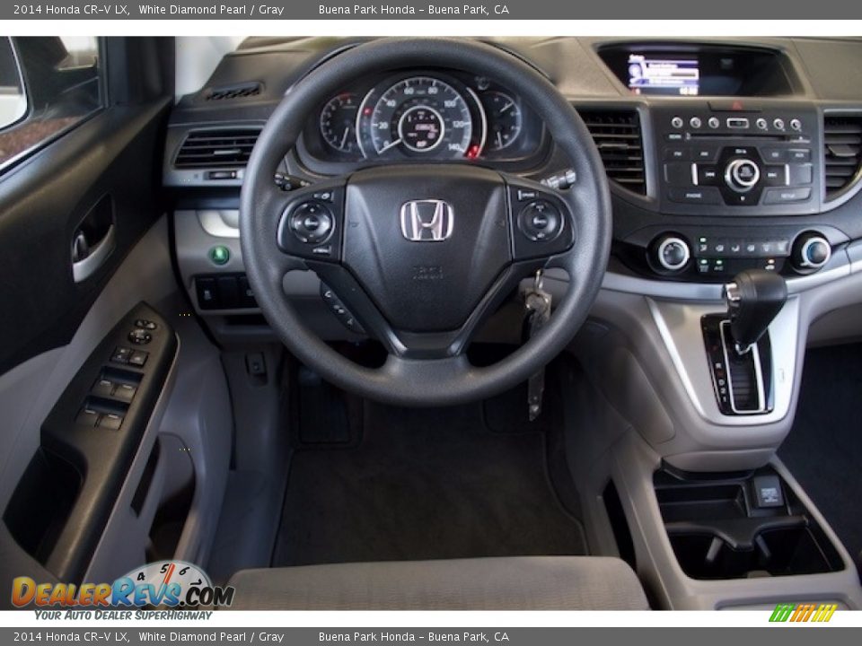 2014 Honda CR-V LX White Diamond Pearl / Gray Photo #5