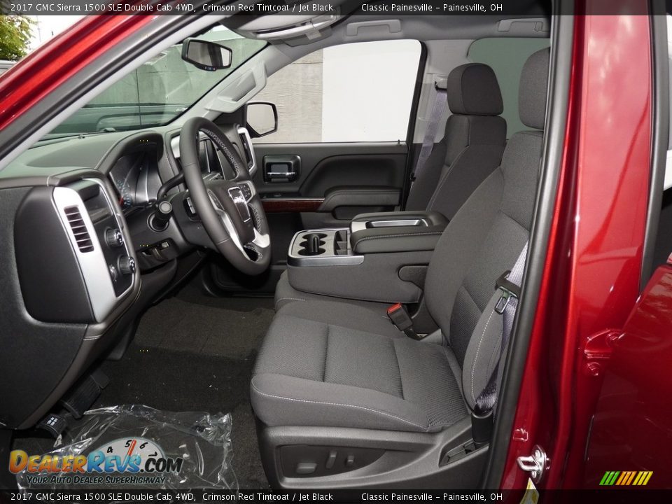 Jet Black Interior - 2017 GMC Sierra 1500 SLE Double Cab 4WD Photo #6