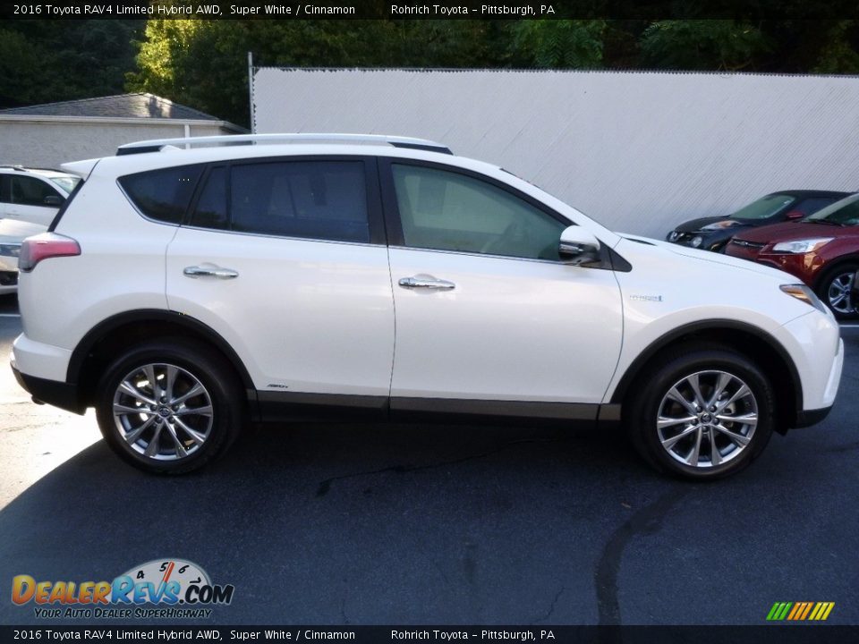 2016 Toyota RAV4 Limited Hybrid AWD Super White / Cinnamon Photo #2