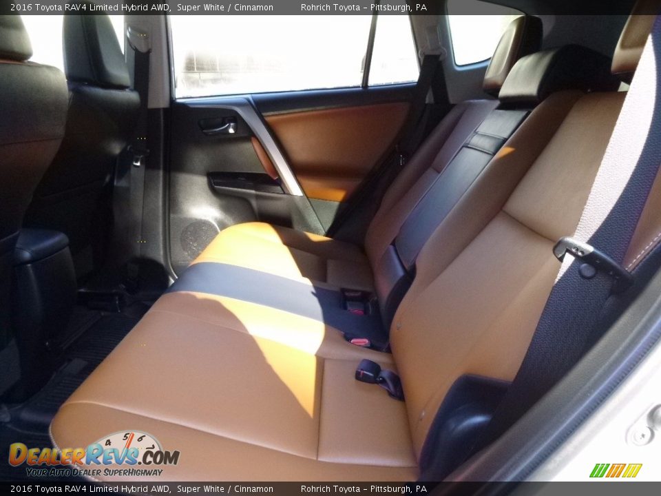 2016 Toyota RAV4 Limited Hybrid AWD Super White / Cinnamon Photo #6