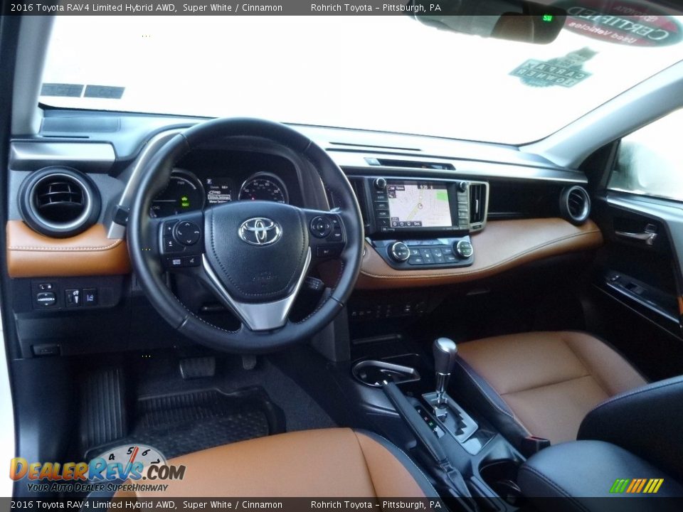 2016 Toyota RAV4 Limited Hybrid AWD Super White / Cinnamon Photo #7