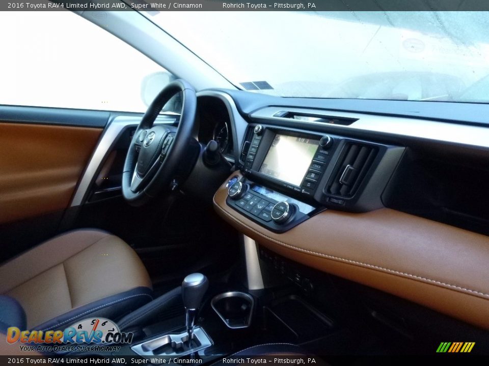 2016 Toyota RAV4 Limited Hybrid AWD Super White / Cinnamon Photo #11