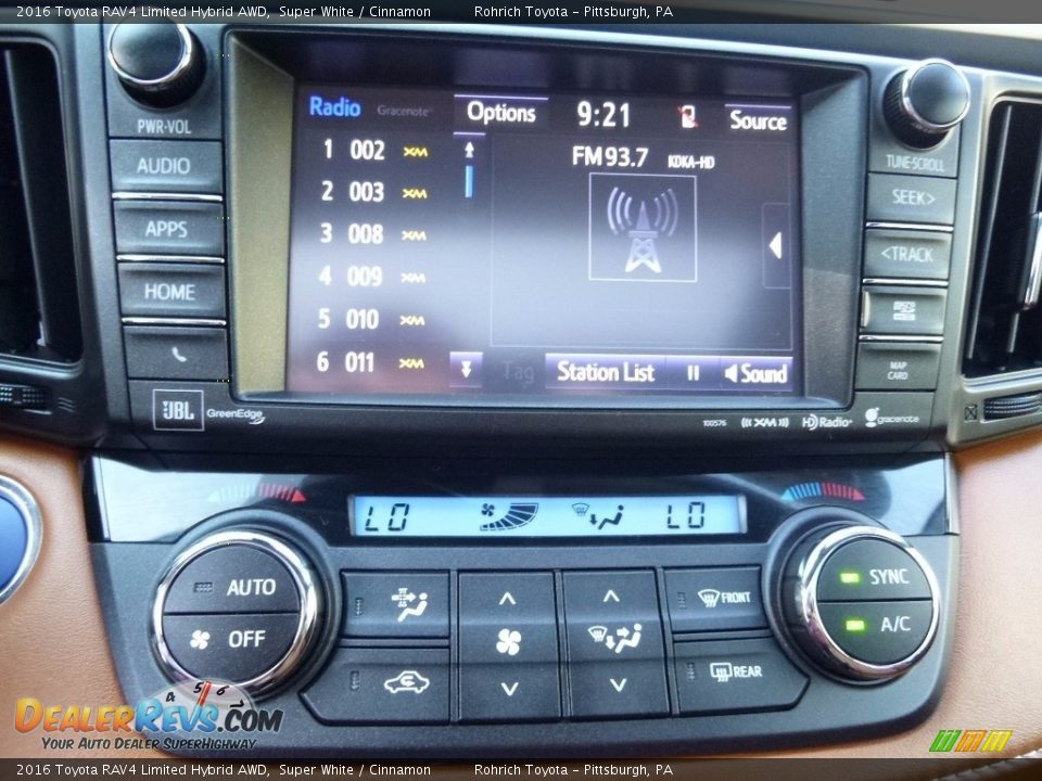 2016 Toyota RAV4 Limited Hybrid AWD Super White / Cinnamon Photo #24