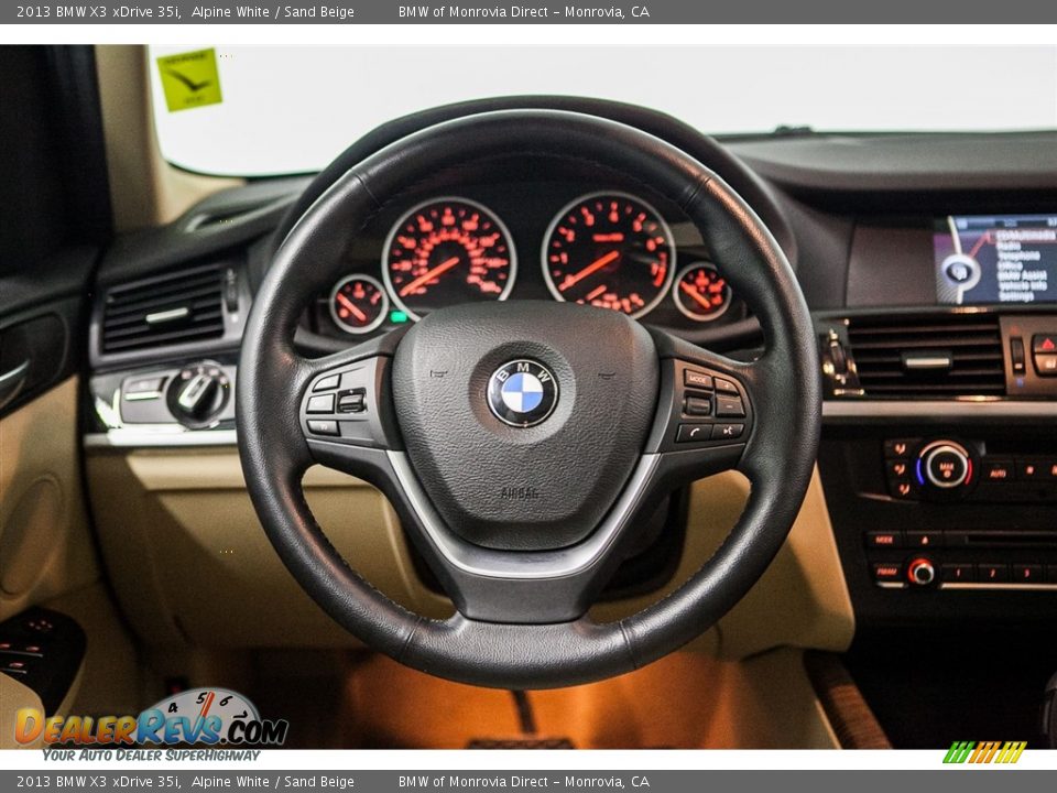 2013 BMW X3 xDrive 35i Alpine White / Sand Beige Photo #16