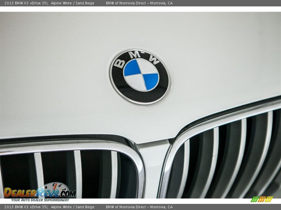 2013 BMW X3 xDrive 35i Alpine White / Sand Beige Photo #28