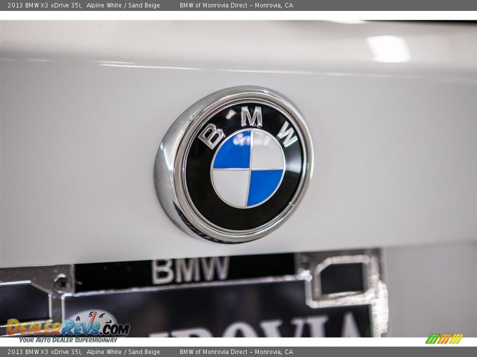 2013 BMW X3 xDrive 35i Alpine White / Sand Beige Photo #30