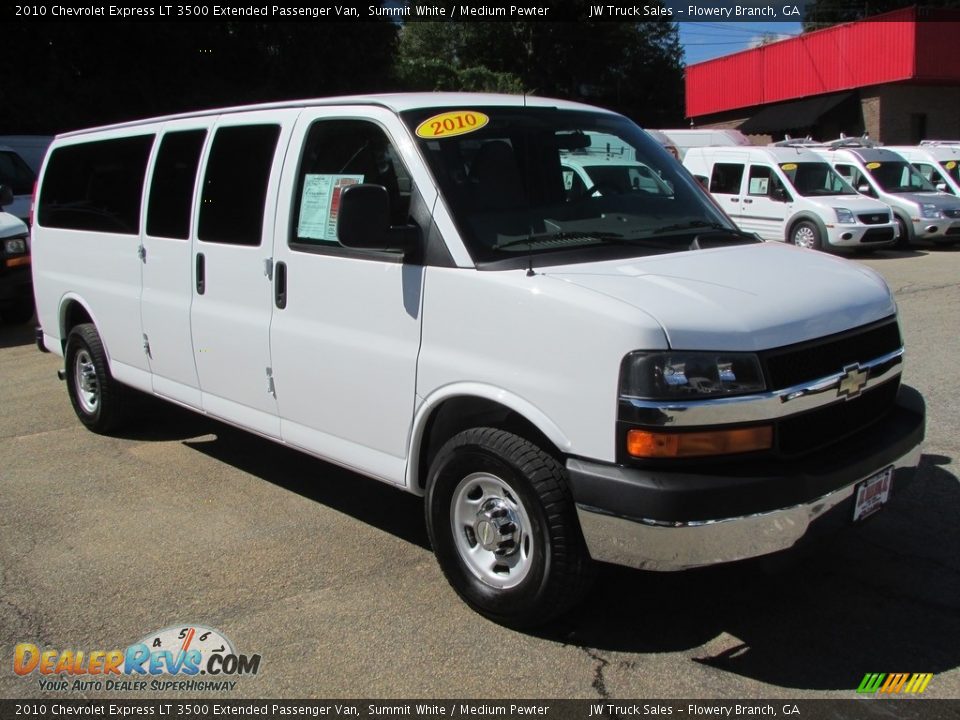 2010 Chevrolet Express LT 3500 Extended Passenger Van Summit White / Medium Pewter Photo #4