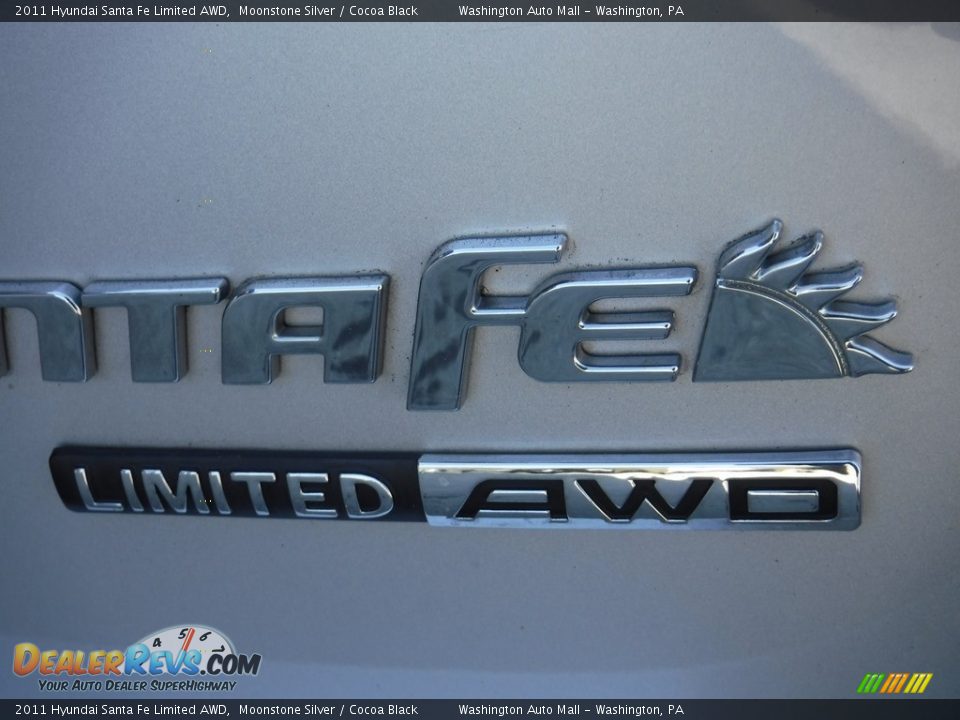2011 Hyundai Santa Fe Limited AWD Moonstone Silver / Cocoa Black Photo #9