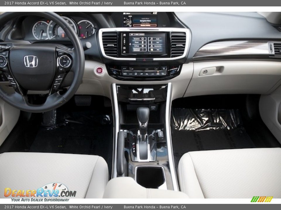 2017 Honda Accord EX-L V6 Sedan White Orchid Pearl / Ivory Photo #13