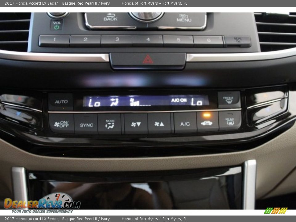 2017 Honda Accord LX Sedan Basque Red Pearl II / Ivory Photo #19