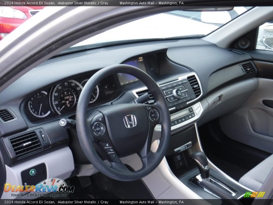 2014 Honda Accord EX Sedan Alabaster Silver Metallic / Gray Photo #12