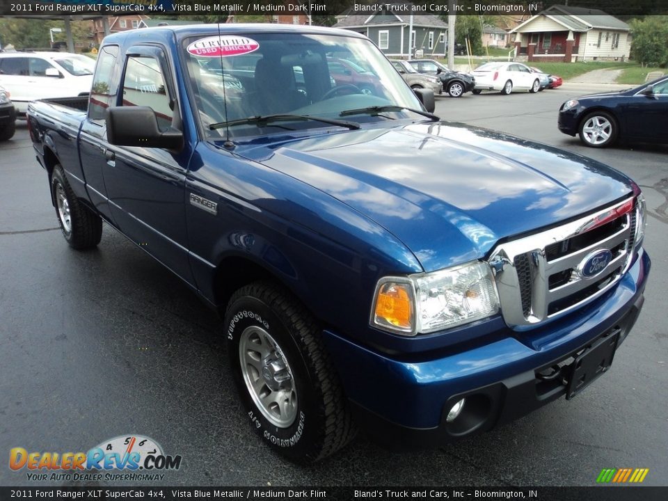 2011 Ford Ranger XLT SuperCab 4x4 Vista Blue Metallic / Medium Dark Flint Photo #5