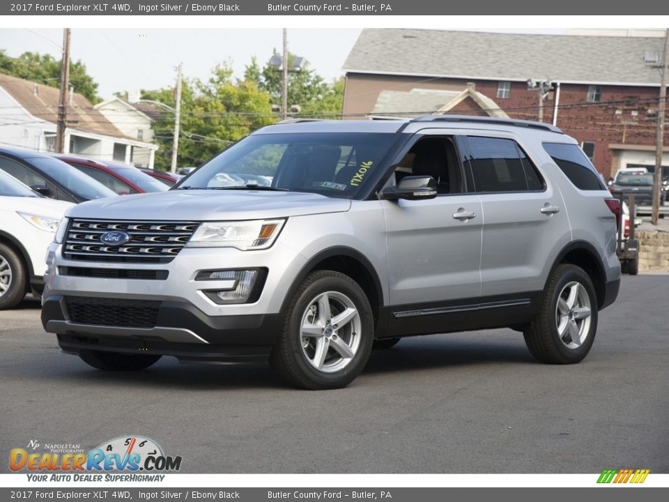 2017 Ford Explorer XLT 4WD Ingot Silver / Ebony Black Photo #1