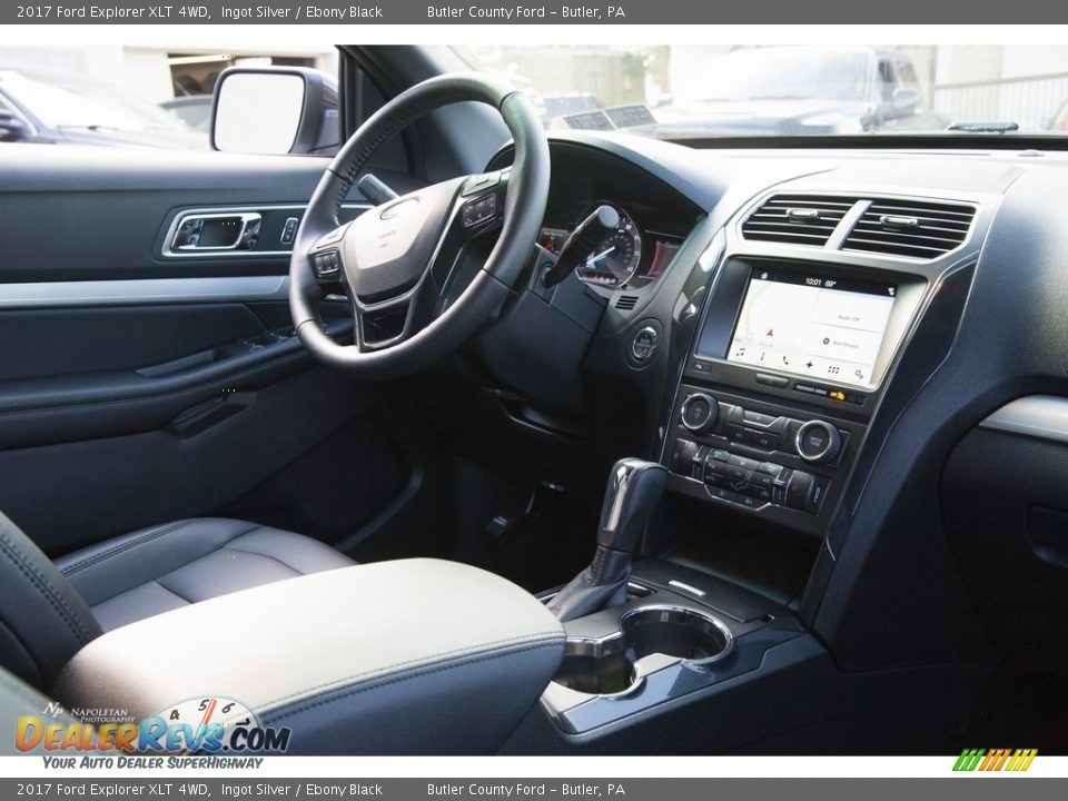 2017 Ford Explorer XLT 4WD Ingot Silver / Ebony Black Photo #13