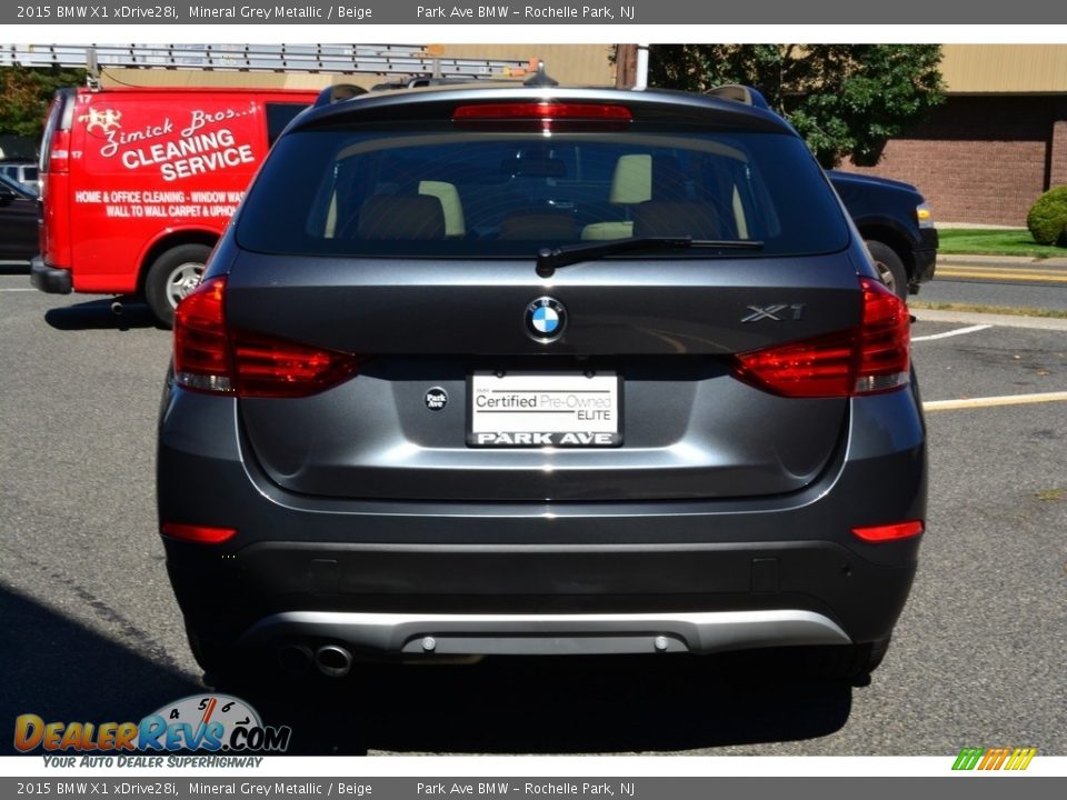 2015 BMW X1 xDrive28i Mineral Grey Metallic / Beige Photo #4