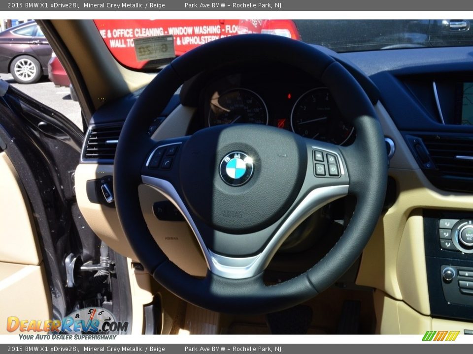 2015 BMW X1 xDrive28i Mineral Grey Metallic / Beige Photo #18