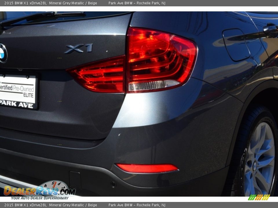 2015 BMW X1 xDrive28i Mineral Grey Metallic / Beige Photo #23