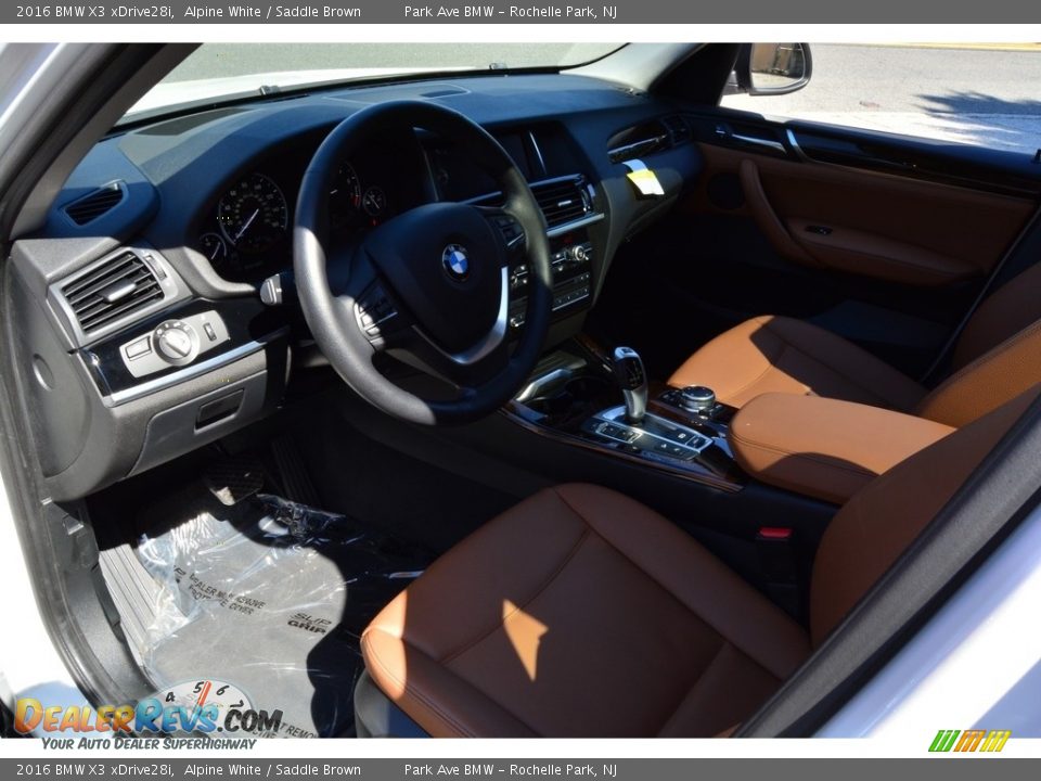 2016 BMW X3 xDrive28i Alpine White / Saddle Brown Photo #11