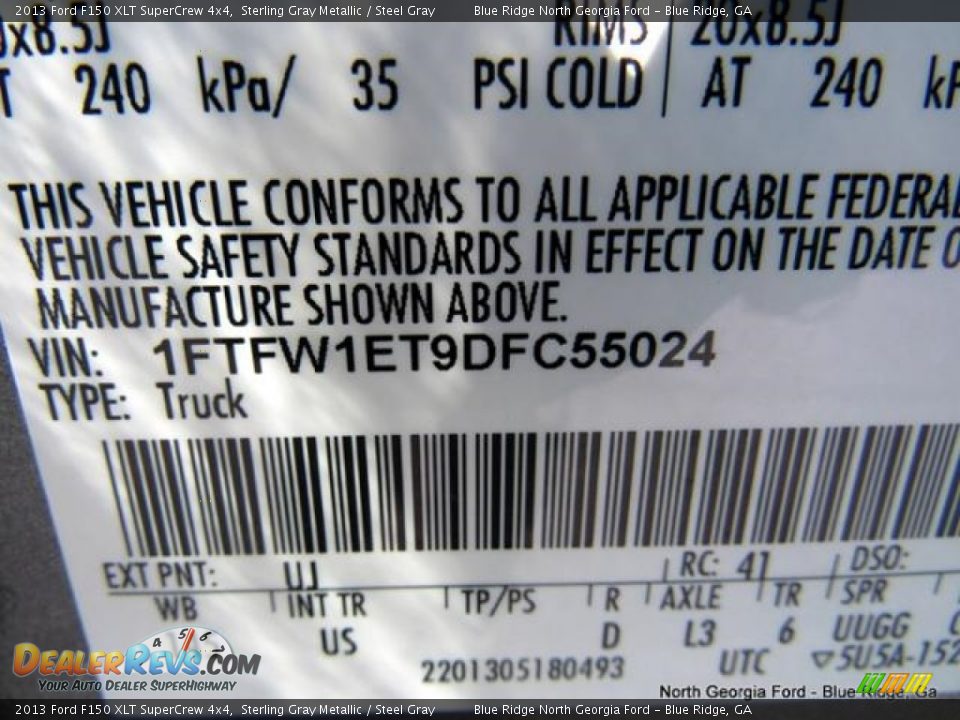 2013 Ford F150 XLT SuperCrew 4x4 Sterling Gray Metallic / Steel Gray Photo #29