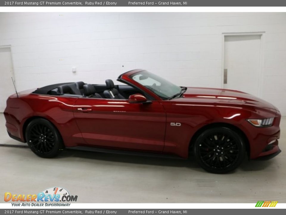 2017 Ford Mustang GT Premium Convertible Ruby Red / Ebony Photo #1