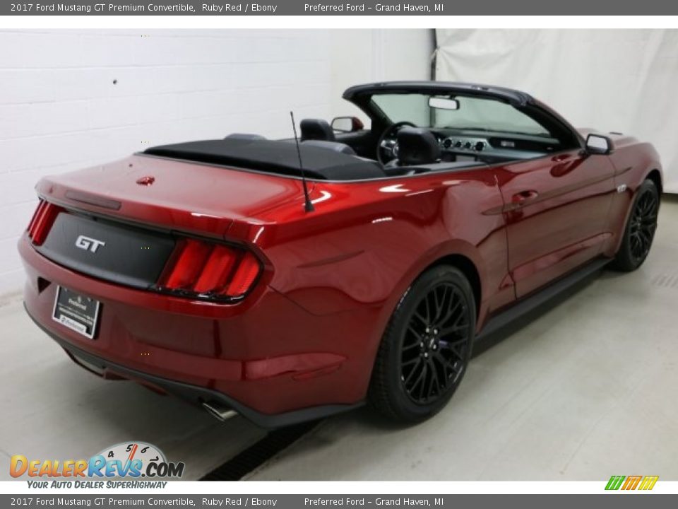 2017 Ford Mustang GT Premium Convertible Ruby Red / Ebony Photo #7