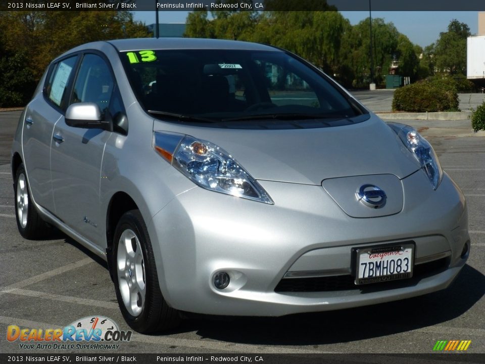 2013 Nissan LEAF SV Brilliant Silver / Black Photo #1