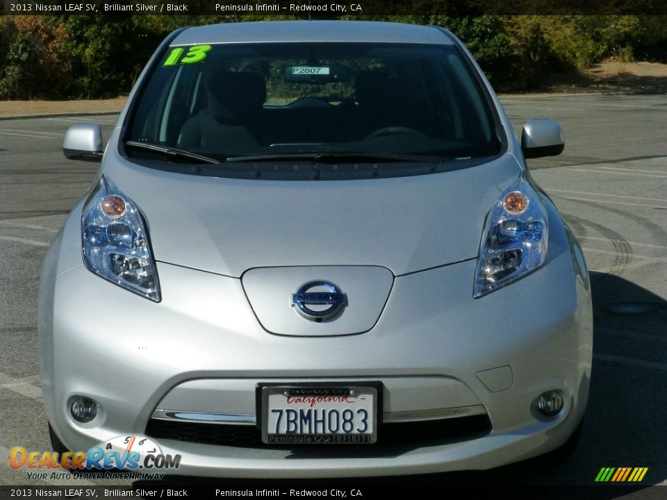 2013 Nissan LEAF SV Brilliant Silver / Black Photo #2