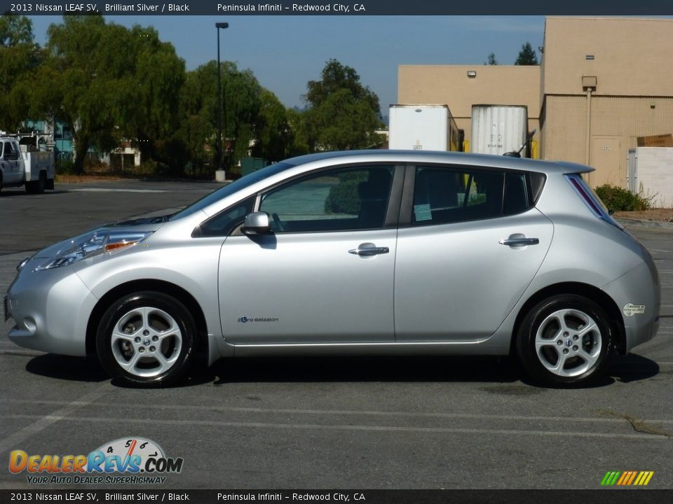 2013 Nissan LEAF SV Brilliant Silver / Black Photo #3