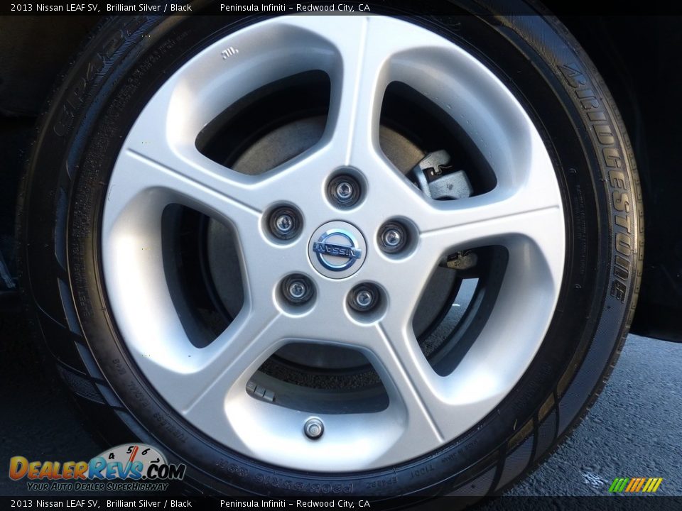 2013 Nissan LEAF SV Brilliant Silver / Black Photo #11