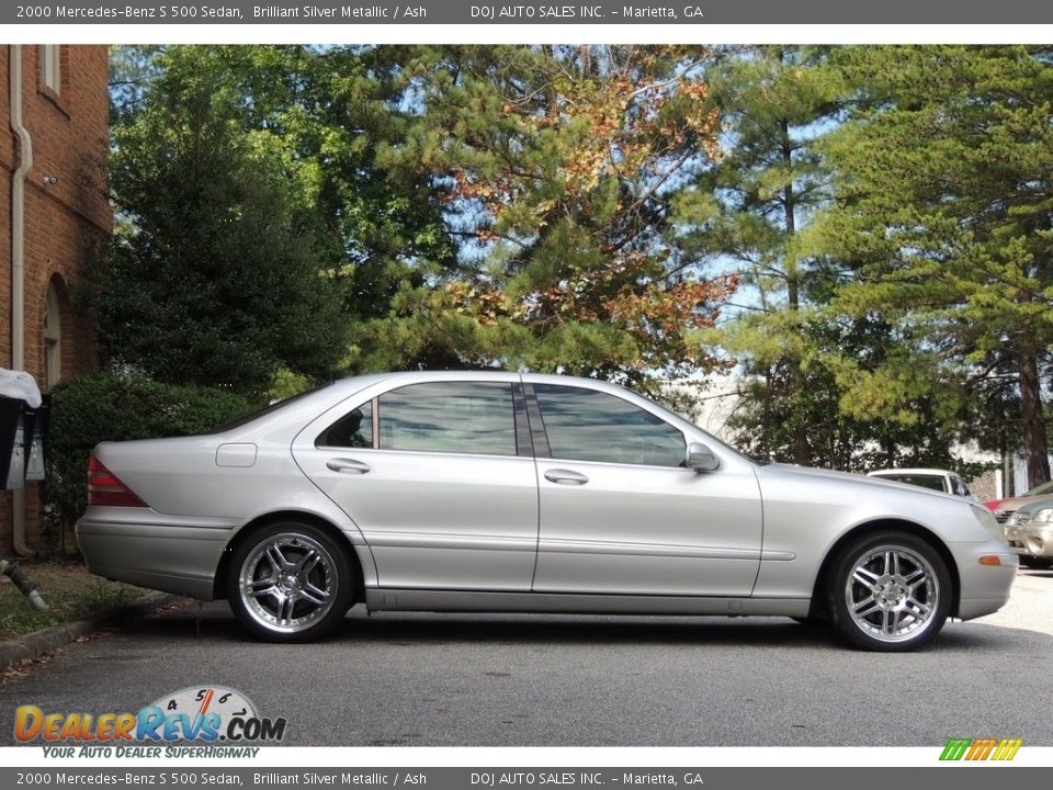 2000 Mercedes-Benz S 500 Sedan Brilliant Silver Metallic / Ash Photo #5