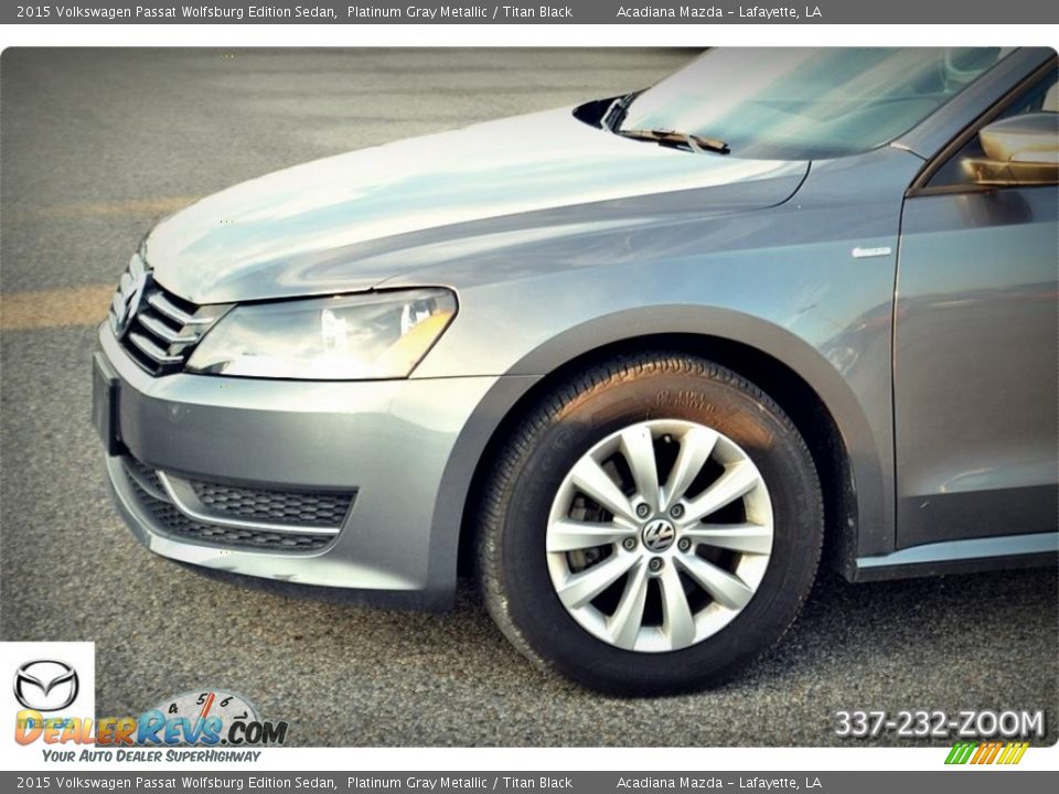 2015 Volkswagen Passat Wolfsburg Edition Sedan Platinum Gray Metallic / Titan Black Photo #3