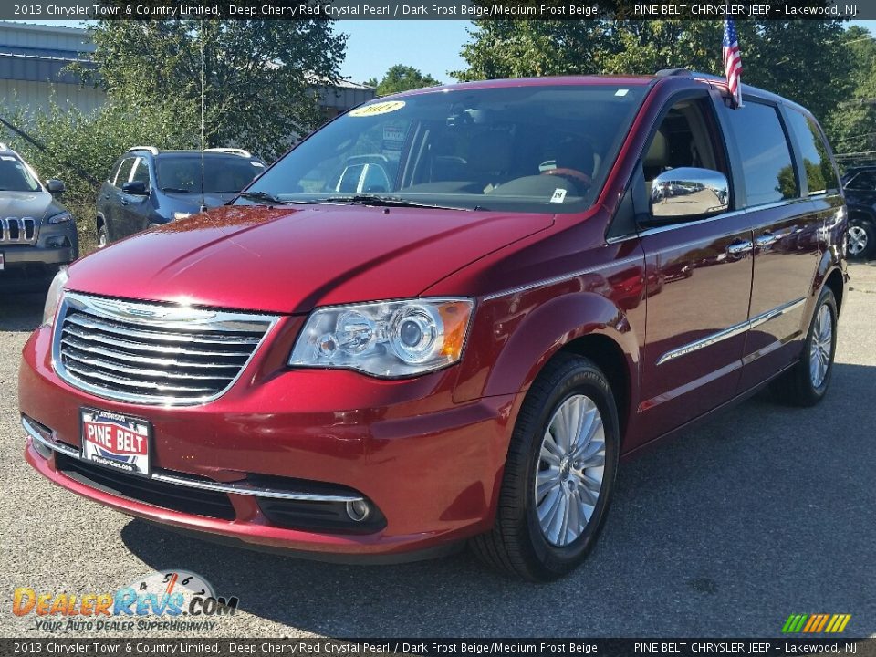 2013 Chrysler Town & Country Limited Deep Cherry Red Crystal Pearl / Dark Frost Beige/Medium Frost Beige Photo #3