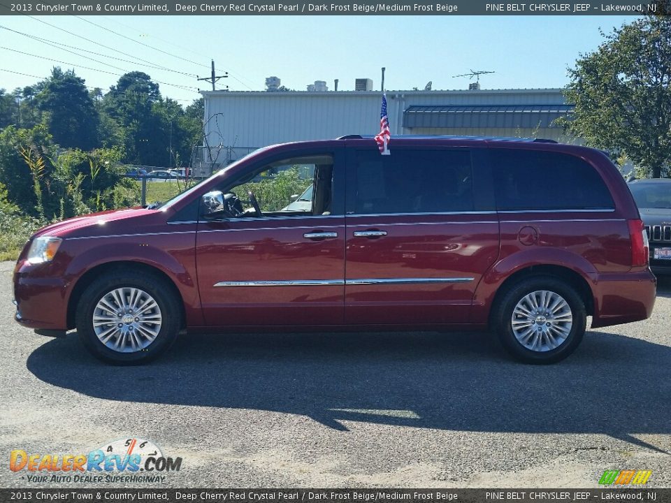 2013 Chrysler Town & Country Limited Deep Cherry Red Crystal Pearl / Dark Frost Beige/Medium Frost Beige Photo #8