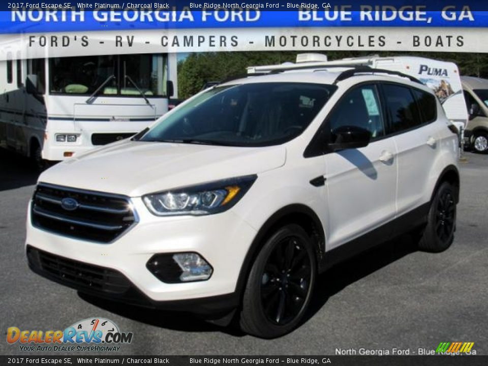 2017 Ford Escape SE White Platinum / Charcoal Black Photo #1