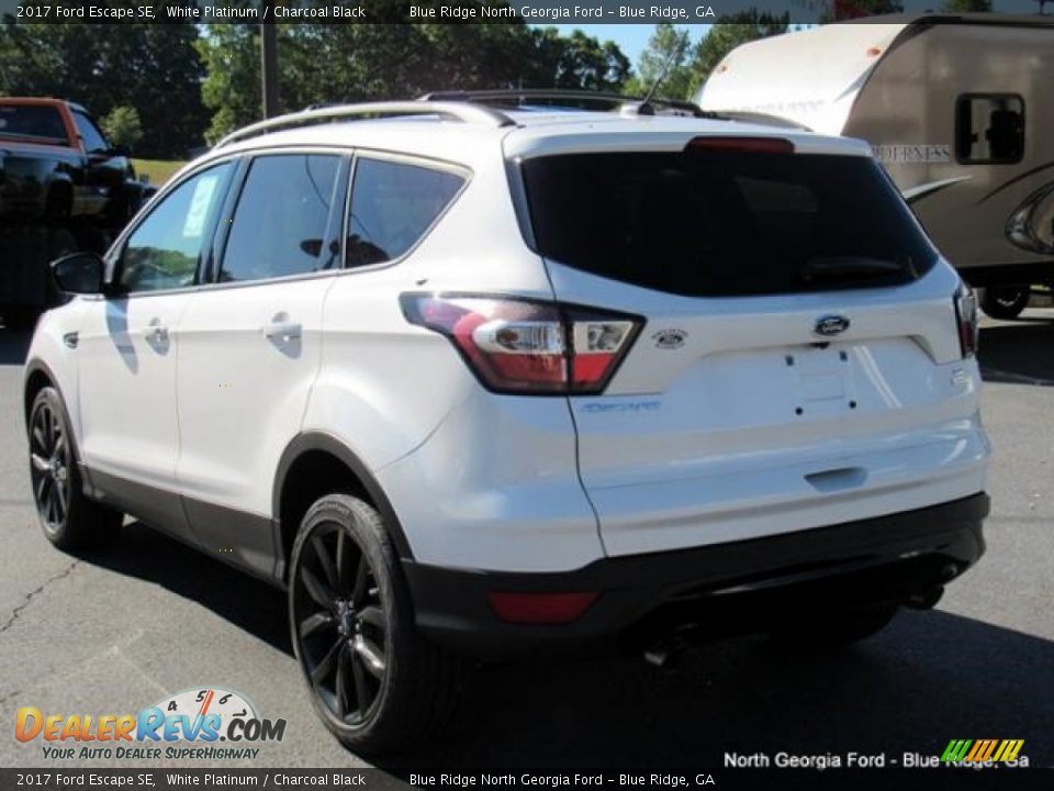2017 Ford Escape SE White Platinum / Charcoal Black Photo #3