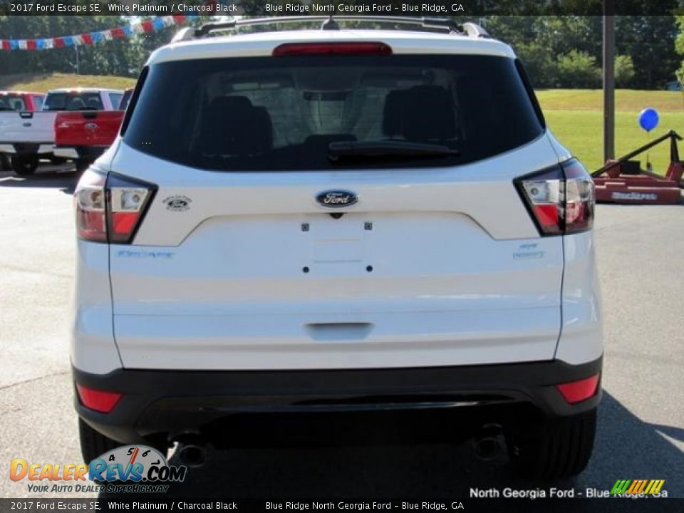 2017 Ford Escape SE White Platinum / Charcoal Black Photo #4