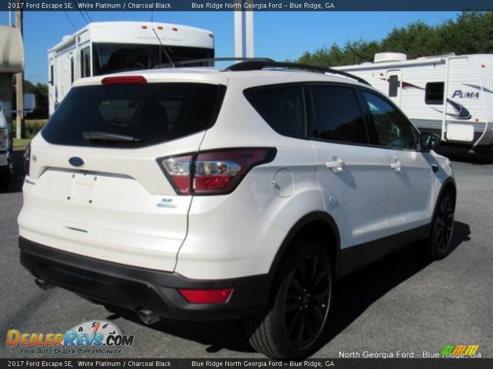 2017 Ford Escape SE White Platinum / Charcoal Black Photo #5