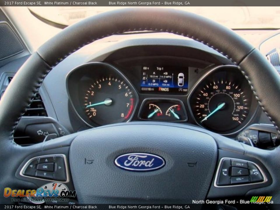 2017 Ford Escape SE White Platinum / Charcoal Black Photo #18