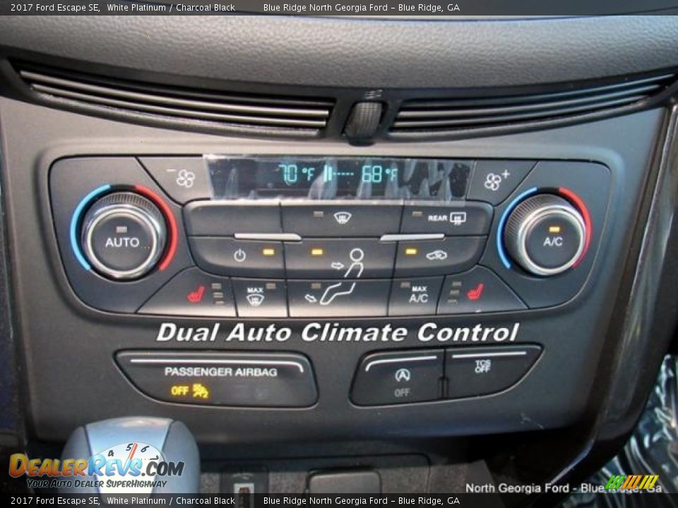 2017 Ford Escape SE White Platinum / Charcoal Black Photo #20