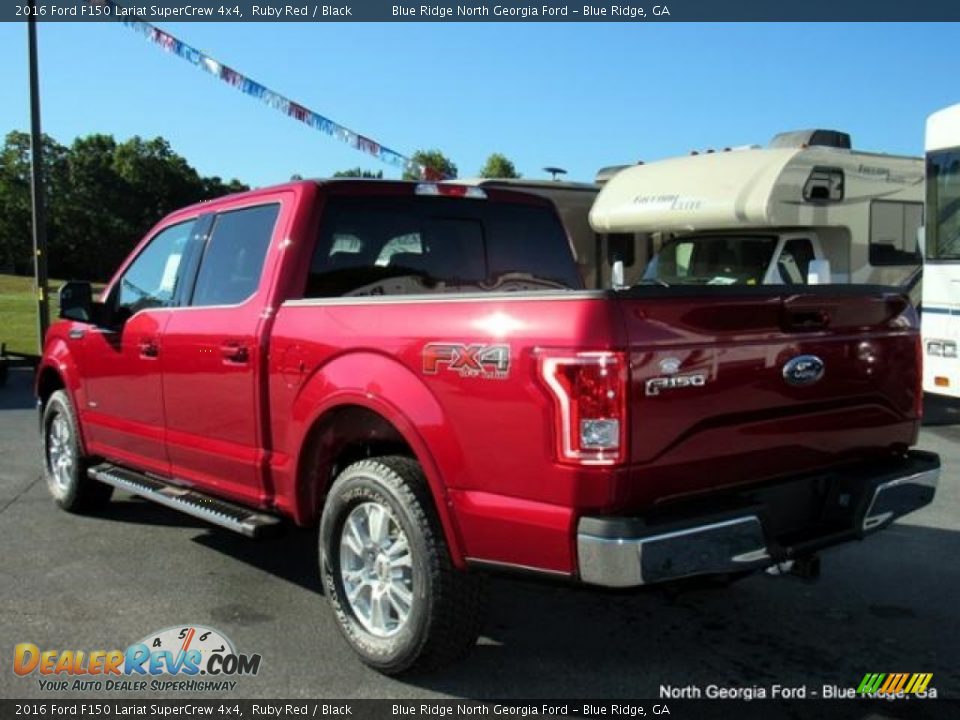2016 Ford F150 Lariat SuperCrew 4x4 Ruby Red / Black Photo #3