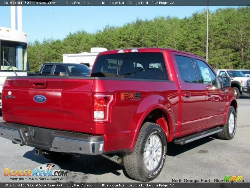 2016 Ford F150 Lariat SuperCrew 4x4 Ruby Red / Black Photo #5