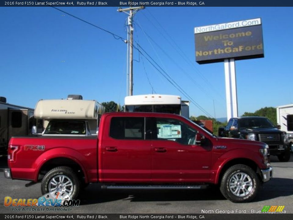 2016 Ford F150 Lariat SuperCrew 4x4 Ruby Red / Black Photo #6