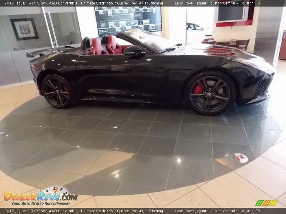 2017 Jaguar F-TYPE SVR AWD Convertible Ultimate Black / SVR Quilted Red W/Jet Stitching Photo #1